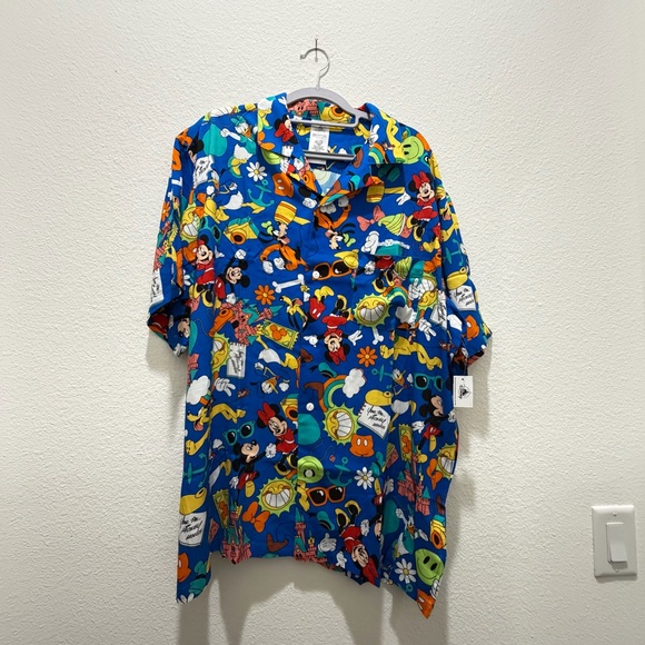 Disney Tops - Mickey and Friends "Play in the Park" Disney parks button shirt xl